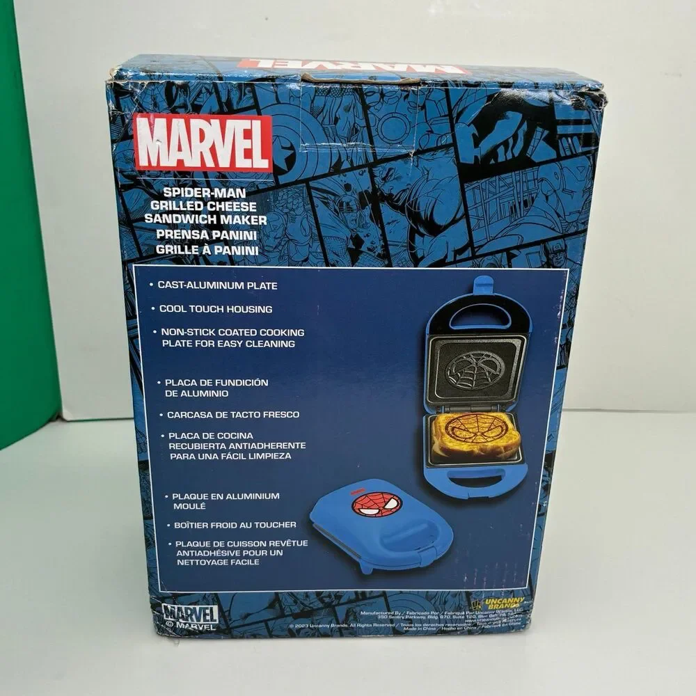 Uncanny Brands Marvel's Spiderman Single Sandwich Maker Panini Grill